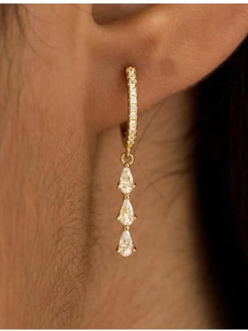 Gold Dangle Earrings for Women,Prom Jewelry Dainty Earring 14K Gold Plated Drop